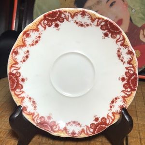 Theodore Haviland Saucer 4.75”D Limoges France Burley & Company Chicago EAC Red